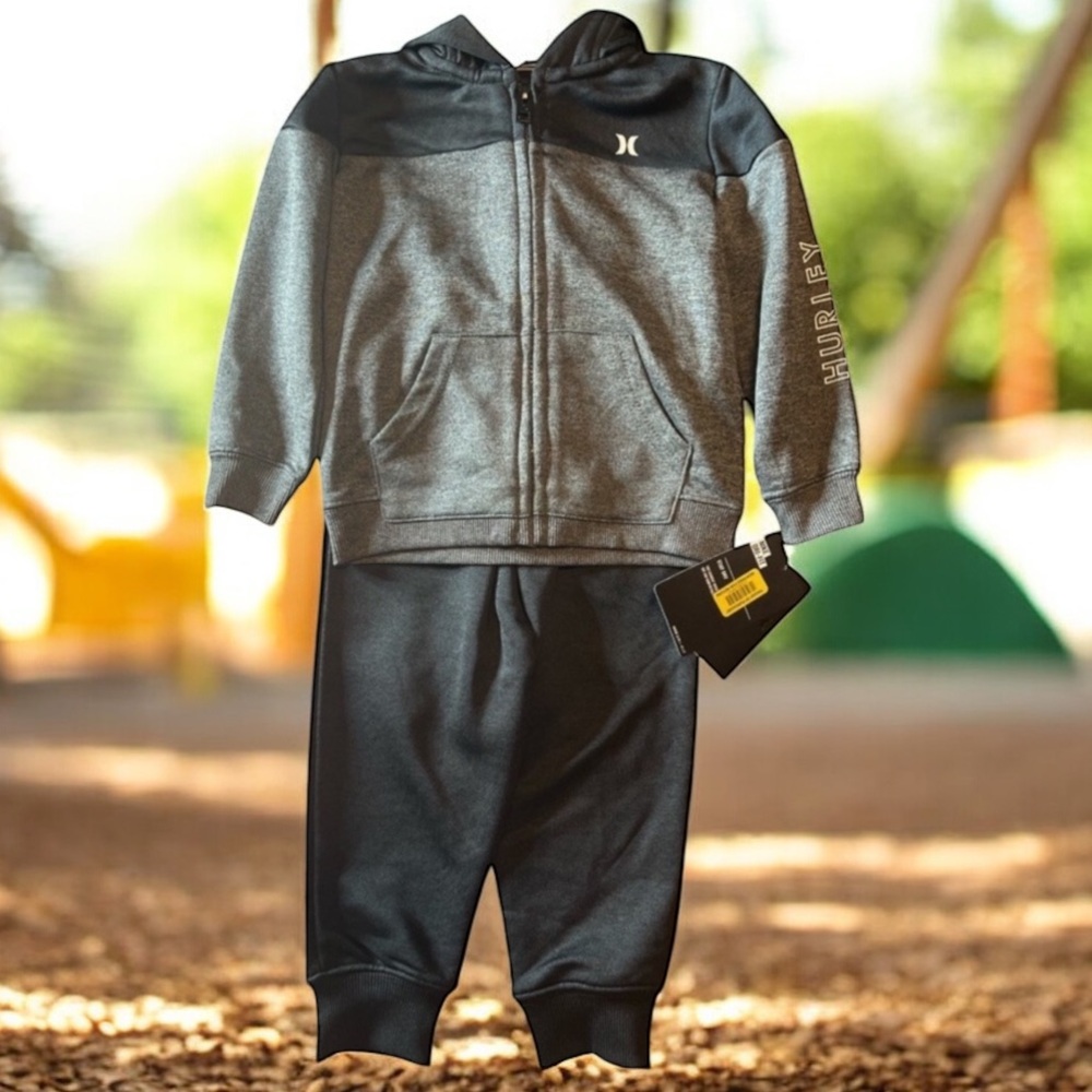Hurley Boys 2-Piece Tracksuit Set 24M Hoodie Joggers Dri-FIT NWT